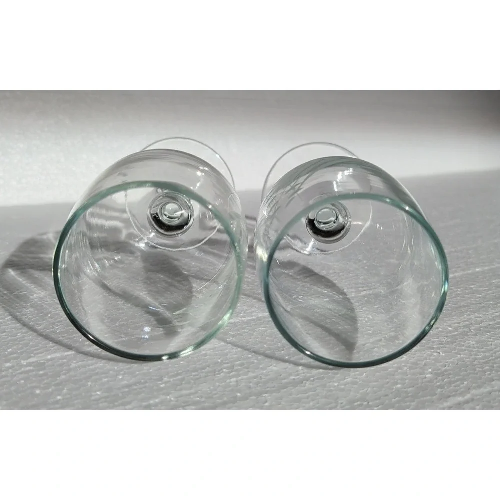 PAIR JAVIT Clipper Collection Etched Glass Sail Ship‎ Wine Glass 10 oz VTG 6.5